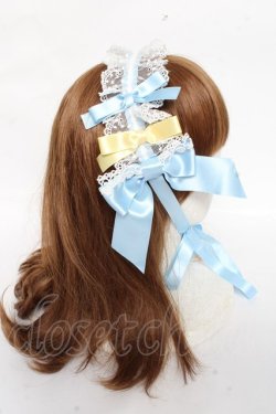 画像4: BABY,THE STARS SHINE BRIGHT / Eternal Ribbon Featheryヘッドドレス  サックス Y-25-11-05-041-BA-AC-SZ-ZY