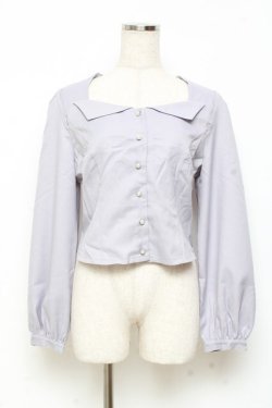 画像1: axes femme POETIQUE / ビスチェデザインブラウス M グレー Y-25-11-05-044-AX-BL-SZ-ZY