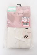 m petit by misako / AMフロントリボンタイツ L-LL 濃白 Y-25-11-05-007-LO-ZA-SZ-ZY