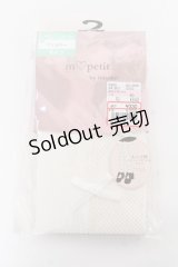 m petit by misako / AMフロントリボンタイツ L-LL 濃白 Y-25-11-05-007-LO-ZA-SZ-ZY