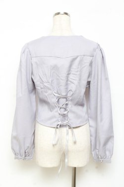 画像2: axes femme POETIQUE / ビスチェデザインブラウス M グレー Y-25-11-05-044-AX-BL-SZ-ZY