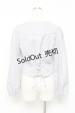 画像2: axes femme POETIQUE / ビスチェデザインブラウス M グレー Y-25-11-05-044-AX-BL-SZ-ZY