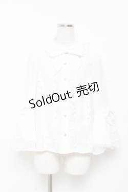 画像1: axes femme kawaii / 姫袖7分丈ブラウス M 白 Y-25-11-05-045-AX-BL-SZ-ZY