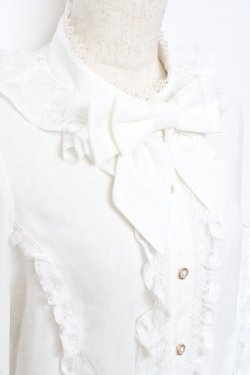 画像4: axes femme kawaii / 姫袖7分丈ブラウス M 白 Y-25-11-05-045-AX-BL-SZ-ZY