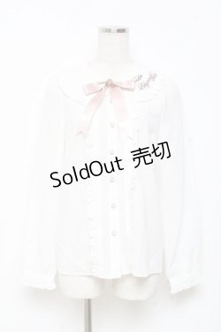 画像1: Amavel / 襟刺繍ブラウス F 白 Y-25-11-05-046-CA-BL-SZ-ZY