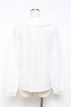 画像2: Amavel / 襟刺繍ブラウス F 白 Y-25-11-05-046-CA-BL-SZ-ZY