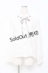 axes femme POETIQUE / ロザリウムフリルブラウス M 生成り Y-25-11-05-047-AX-BL-SZ-ZY