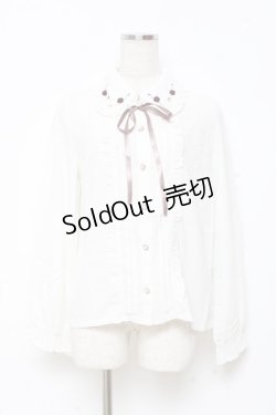 画像1: axes femme POETIQUE / ロザリウムフリルブラウス M 生成り Y-25-11-05-047-AX-BL-SZ-ZY