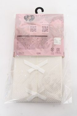 画像2: m petit by misako / AMフロントリボンタイツ L-LL 濃白 Y-25-11-05-007-LO-ZA-SZ-ZY