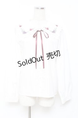 画像1: axes femme POETIQUE / ラ　レコルト刺繍襟ブラウス M 生成り Y-25-11-05-049-AX-BL-SZ-ZI