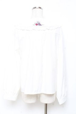 画像2: axes femme POETIQUE / ラ　レコルト刺繍襟ブラウス M 生成り Y-25-11-05-049-AX-BL-SZ-ZY