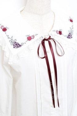 画像3: axes femme POETIQUE / ラ　レコルト刺繍襟ブラウス M 生成り Y-25-11-05-049-AX-BL-SZ-ZY