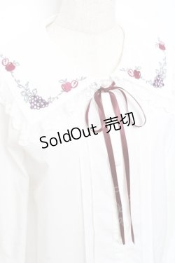 画像3: axes femme POETIQUE / ラ　レコルト刺繍襟ブラウス M 生成り Y-25-11-05-049-AX-BL-SZ-ZI