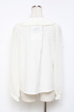 画像2: axes femme POETIQUE / 襟花刺繍ブラウス M 生成り Y-25-11-05-052-AX-BL-SZ-ZY