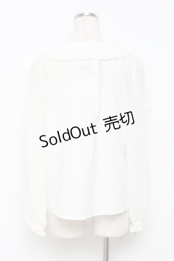 画像2: axes femme POETIQUE / 襟花刺繍ブラウス M 生成り Y-25-11-05-052-AX-BL-SZ-ZY