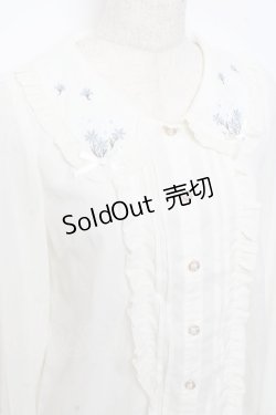 画像3: axes femme POETIQUE / 襟花刺繍ブラウス M 生成り Y-25-11-05-052-AX-BL-SZ-ZY