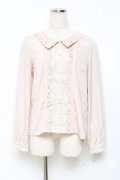 axes femme POETIQUE / セーラー襟レースブラウス M ベージュ Y-25-11-05-053-AX-BL-SZ-ZY