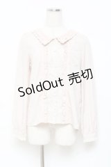 axes femme POETIQUE / セーラー襟レースブラウス M ベージュ Y-25-11-05-053-AX-BL-SZ-ZY