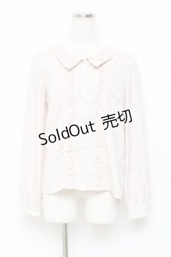 画像1: axes femme POETIQUE / セーラー襟レースブラウス M ベージュ Y-25-11-05-053-AX-BL-SZ-ZY