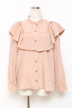 画像1: axes femme NOSTALGIE / 襟フリルブラウス M ベージュ Y-25-11-05-054-AX-BL-SZ-ZY