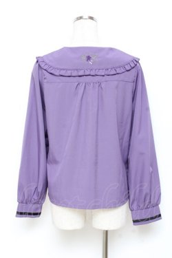 画像2: axes femme POETIQUE / ヴァンダンジュ刺繍ブラウス M パープル Y-25-11-05-055-AX-BL-SZ-ZY