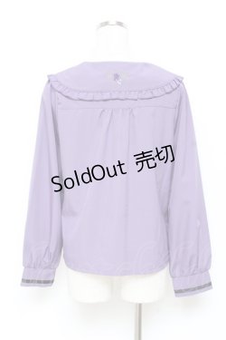 画像2: axes femme POETIQUE / ヴァンダンジュ刺繍ブラウス M パープル Y-25-11-05-055-AX-BL-SZ-ZY