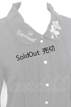 画像3: axes femme POETIQUE / メリーゴーランド刺繍ブラウス M 黒 Y-25-11-05-056-AX-BL-SZ-ZY