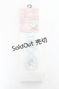 m petit by misako / ECAMOVKバラレースソックス 23-25 中白 Y-25-11-05-009-LO-ZA-SZ-ZY