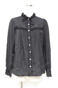 axes femme kawaii / 袖レースアップブラウス M 黒 Y-25-11-05-058-AX-BL-SZ-ZY
