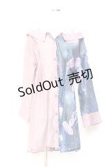 axes femme POETIQUE / 揺蕩う海月シアーロングシャツ M ラベンダー Y-25-11-05-059-AX-BL-SZ-ZY