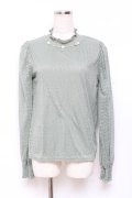 axes femme / ビジューデザイン総レースプルオーバー F グリーン Y-25-11-05-060-AX-TO-SZ-ZY