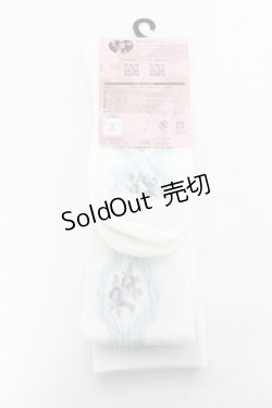 画像2: m petit by misako / ECAMOVKバラレースソックス 23-25 中白 Y-25-11-05-009-LO-ZA-SZ-ZY