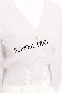 画像3: axes femme POETIQUE / レースアップショートカーディガン M ラベンダー Y-25-11-05-061-AX-TO-SZ-ZY