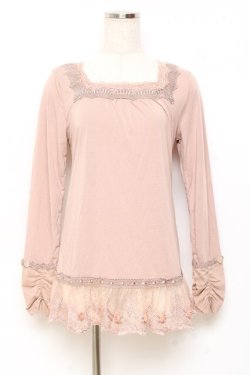 画像1: axes femme / バラ付きインナープルオーバー M アワピンク Y-25-11-05-062-AX-TO-SZ-ZY