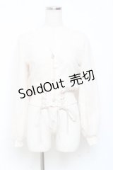 axes femme POETIQUE / レースアップショートカーディガン M 生成り Y-25-11-05-063-AX-TO-SZ-ZY