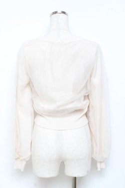 画像2: axes femme POETIQUE / レースアップショートカーディガン M 生成り Y-25-11-05-063-AX-TO-SZ-ZY