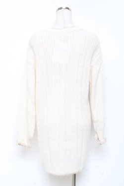 画像2: axes femme / 蝶×バラ刺繍ロングニットカーディガン F 生成り Y-25-11-05-064-AX-TO-SZ-ZY