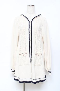 画像1: axes femme / フード付フレアニットカーディガン F 生成り Y-25-11-05-065-AX-TO-SZ-ZY