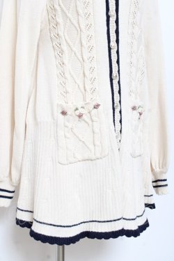 画像3: axes femme / フード付フレアニットカーディガン F 生成り Y-25-11-05-065-AX-TO-SZ-ZY