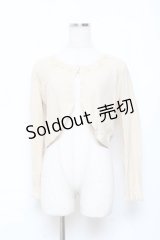 axes femme / ビジュー×パール使いボレロ M キナリ Y-25-11-05-066-AX-TO-SZ-ZY