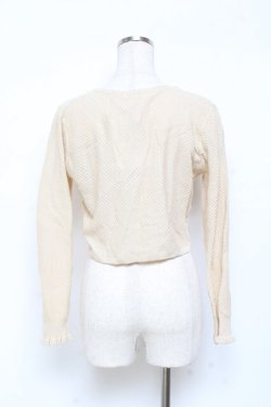 画像2: axes femme / ビジュー×パール使いボレロ M キナリ Y-25-11-05-066-AX-TO-SZ-ZY