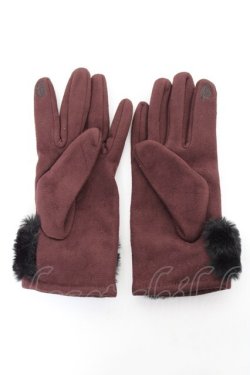 画像2: m petit by misako / 手袋  濃茶 Y-25-11-05-001-LO-ZA-SZ-ZY