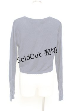 画像2: axes femme / ダイヤ柄ニットボレロ M 紺 Y-25-11-05-067-AX-TO-SZ-ZY