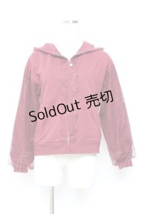 axes femme / レース切替パーカー M ワイン Y-25-11-05-068-AX-TO-SZ-ZY