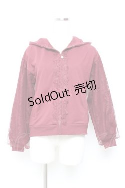 画像1: axes femme / レース切替パーカー M ワイン Y-25-11-05-068-AX-TO-SZ-ZY