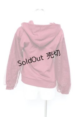 画像2: axes femme / レース切替パーカー M ワイン Y-25-11-05-068-AX-TO-SZ-ZY