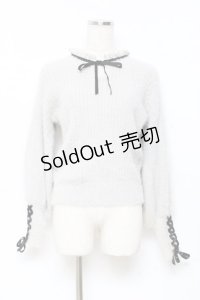 axes femme POETIQUE / シャギーニットトップス M グレー Y-25-11-05-069-AX-TO-SZ-ZY