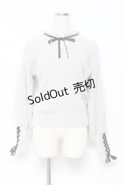 画像1: axes femme POETIQUE / シャギーニットトップス M グレー Y-25-11-05-069-AX-TO-SZ-ZY