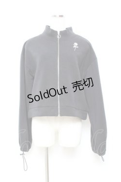 画像1: axes femme / ジップ付裏起毛トレーナー F 黒 Y-25-11-05-073-AX-TO-SZ-ZY