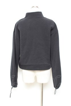 画像2: axes femme / ジップ付裏起毛トレーナー F 黒 Y-25-11-05-073-AX-TO-SZ-ZY